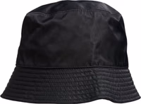 Black Cotton Wide Brim Bucket Hat 2