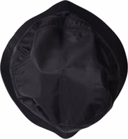 Black Cotton Wide Brim Bucket Hat 5