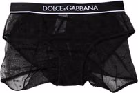 Black Tulle Nylon Mid Waist Panty Underwear 1