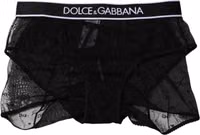 Black Tulle Nylon Mid Waist Panty Underwear 2