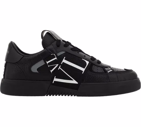 Black Leather VL7N Sneakers