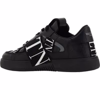 Black Leather VL7N Sneakers 3