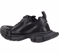 Black Fabric Athletic Sneakers 3