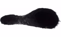 Black Xiangao Lamb Fur Leather Boots Shoes 1