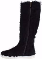 Black Xiangao Lamb Fur Leather Boots Shoes 3