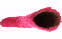 Pink Lamb Fur Leather Flat Boots Shoes 3