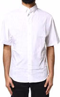 White Cotton Button Down Casual Men Polo Shirt 1