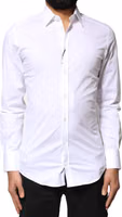 White GOLD Cotton Long Sleeves Dress Shirt 1