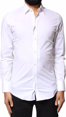 White GOLD Cotton Long Sleeves Dress Shirt