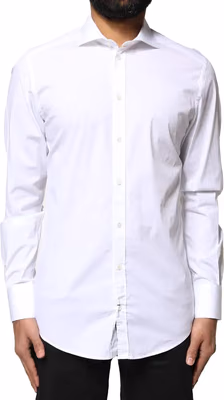 White GOLD Cotton Long Sleeves Dress Shirt