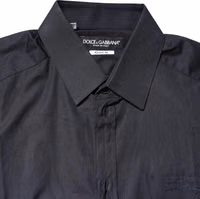 Dark Blue GOLD Cotton Long Sleeves Dress Shirt 4