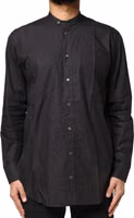 Black Cotton Button Down Men Casual Shirt 1