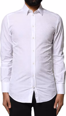 White GOLD Cotton Long Sleeves Dress Shirt