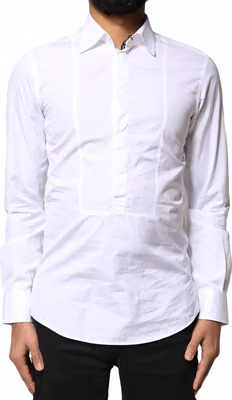 White Cotton Long Sleeves Formal Dress Shirt