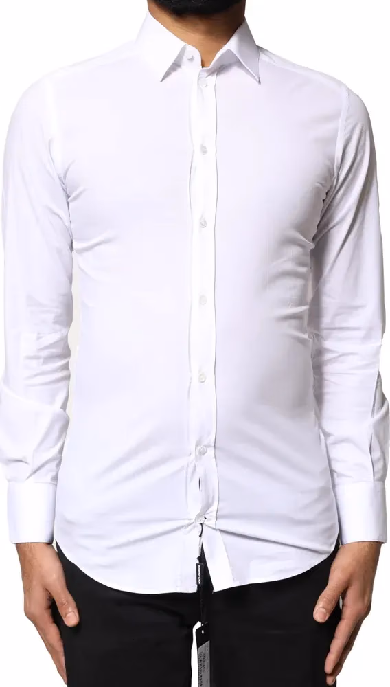 White GOLD Cotton Long Sleeves Dress Shirt