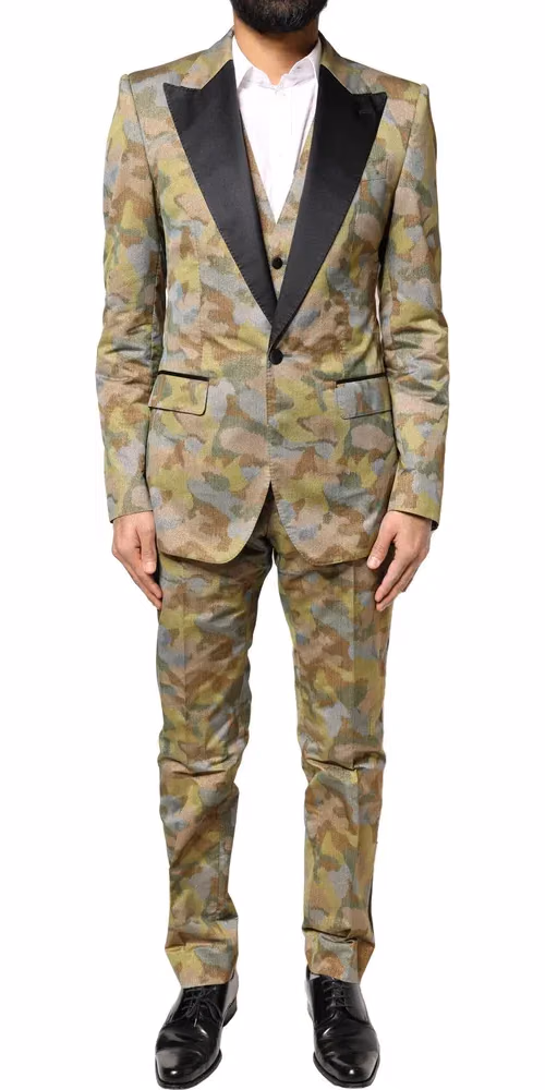 Multicolor Camouflage SICILIA 3 Piece Suit