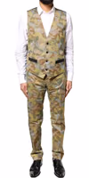 Multicolor Camouflage SICILIA 3 Piece Suit 4
