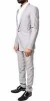 Light Gray Wool GOLD 2 Piece Formal Suit 2