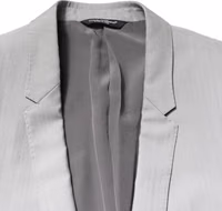 Light Gray Wool GOLD 2 Piece Formal Suit 4