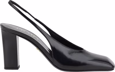 Black Calf Leather Pumps
