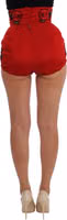Red Silk Crystal Roses Shorts 1
