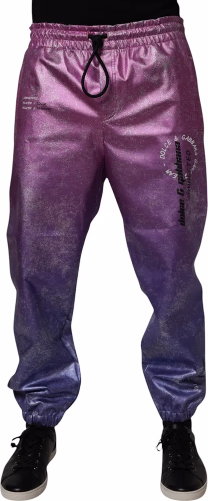 Pink Purple Two Tone Jogger Sweatpants Pants