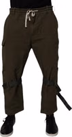 Brown Cotton Stretch Cargo Pants 1