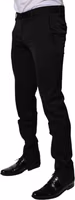 Black Wool Tapered Formal Dress Pants 2