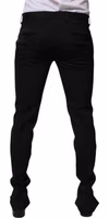 Black Wool Tapered Formal Dress Pants 3