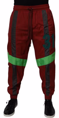 Maroon Nylon Men Jogger Sweatpants Pants
