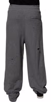 Gray Cotton RipStyle Straight Sweatpants Pants 3