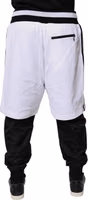 Black White Cotton Layered Sweatpants Pants 3