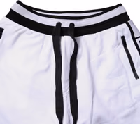 Black White Cotton Layered Sweatpants Pants 4