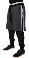 Black Gray Cotton Layered Men Sweatpants Pants 2