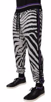 Black White Zebra Men Jogger Sweatpants Pants 2