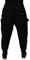 Black Cotton Men Cargo Jogger Sweatpants Pants 3