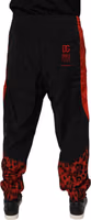 Black Red Leopard Jogger Sweatpants Pants 3