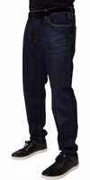 Dark Blue Cotton Stretch Skinny Denim Jeans 2
