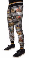 Multicolor Houndstooth Crown Men Sweatpants Pants 2
