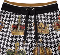Multicolor Houndstooth Crown Men Sweatpants Pants 4