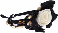 Diadem Headband Tiara White Rose Crystal Hair Gold 1