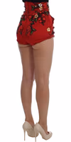 Red Silk Roses Sicily Shorts 2