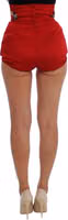 Red Silk Crystal Roses Shorts 1
