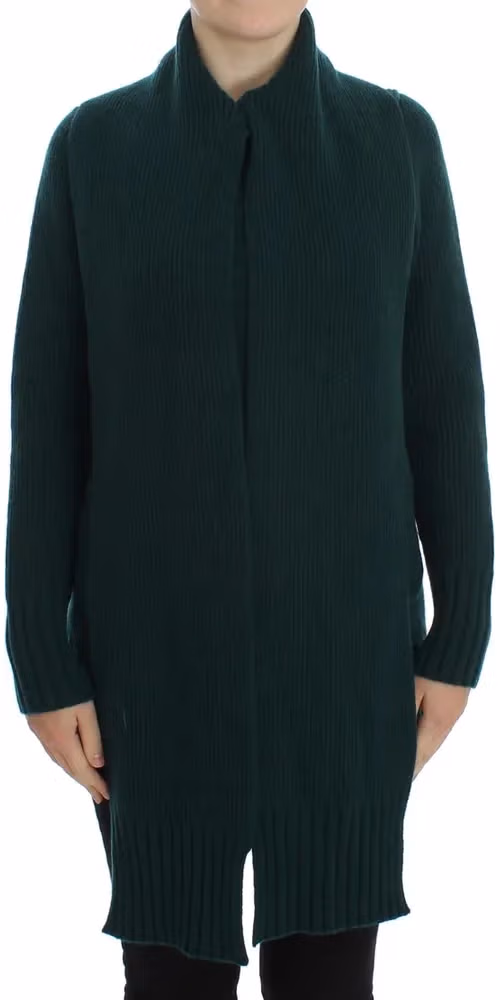 Green Knitted Cashmere Cardigan