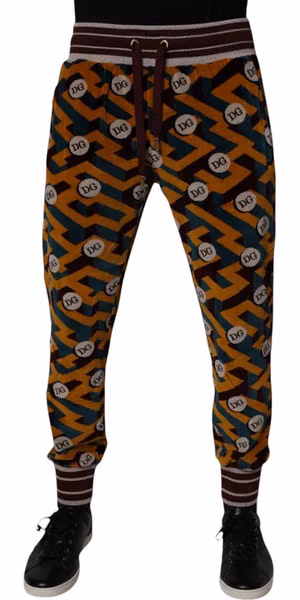 Multicolor Logo Monogram Jogger Sweatpants Pants