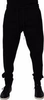Black Cotton Blend Jogger Sweatpants Pants 1