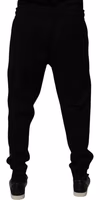 Black Cotton Blend Jogger Sweatpants Pants 3