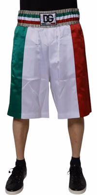 Multicolor Italia Polyester Bermuda Shorts