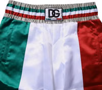 Multicolor Italia Polyester Bermuda Shorts 4