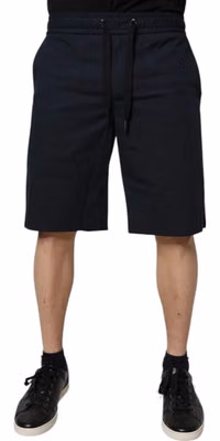 Dark Blue Cotton Bermuda Sweatshorts Shorts